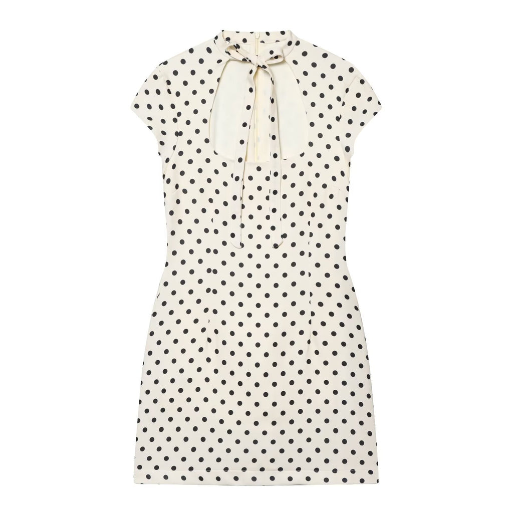 Kurzes Polka-Dot Kleid im Hepburn-Stil – Bild 1 | LuxeStyle