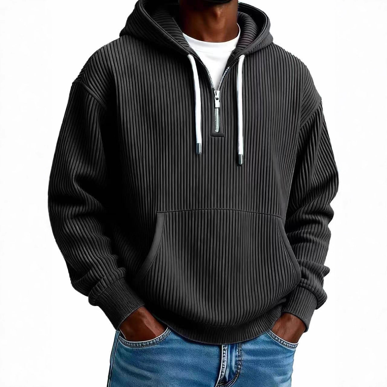 Herren Corduroy Hoodie Langarm