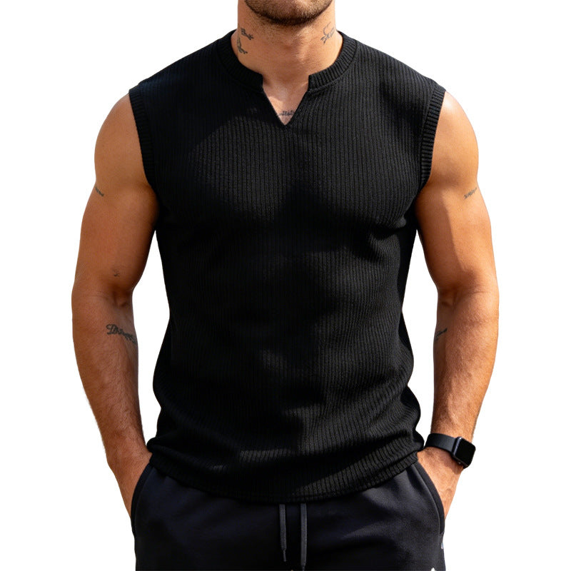 Herren-Strick-Weste Slim Fit