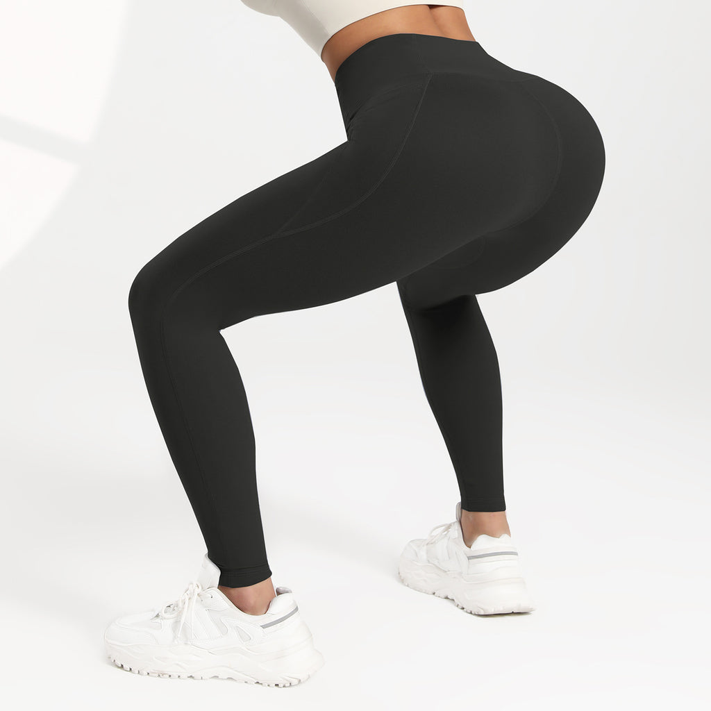 High-Waist Fitness Leggings mit Taschen