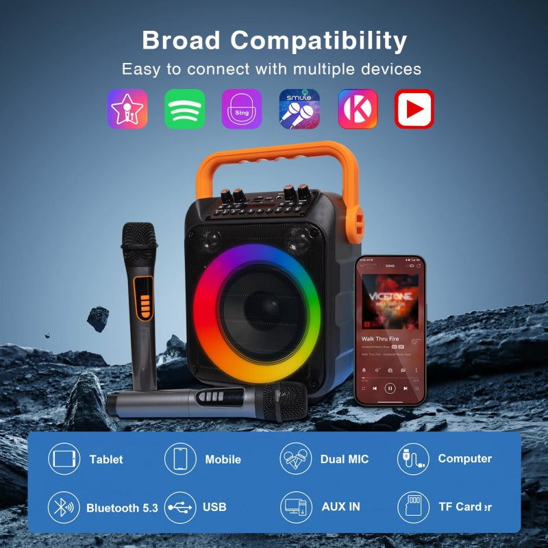 Bluetooth-Lautsprecher «BassCube» · RGB-Licht