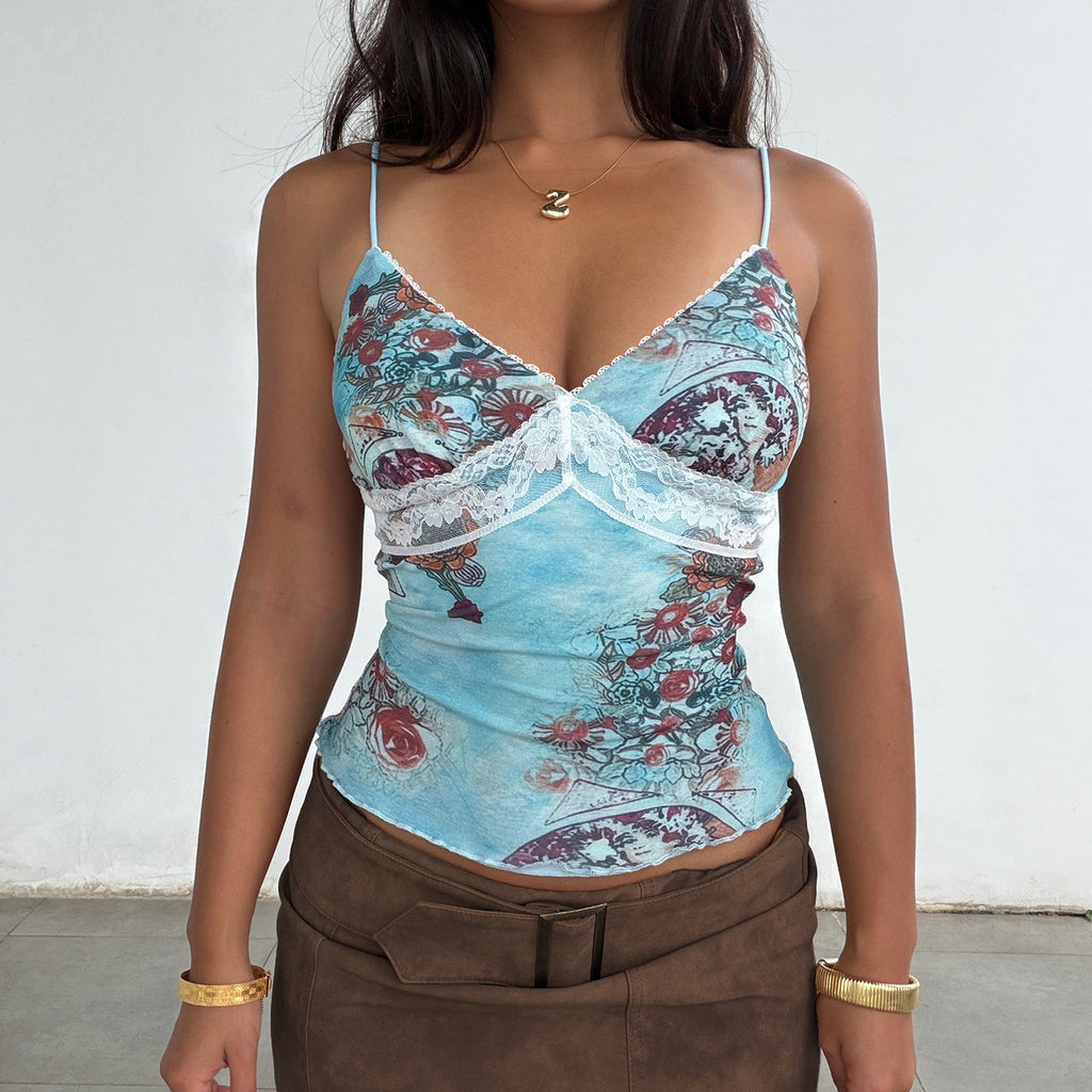 Blumenprint Camisole im Beach Style