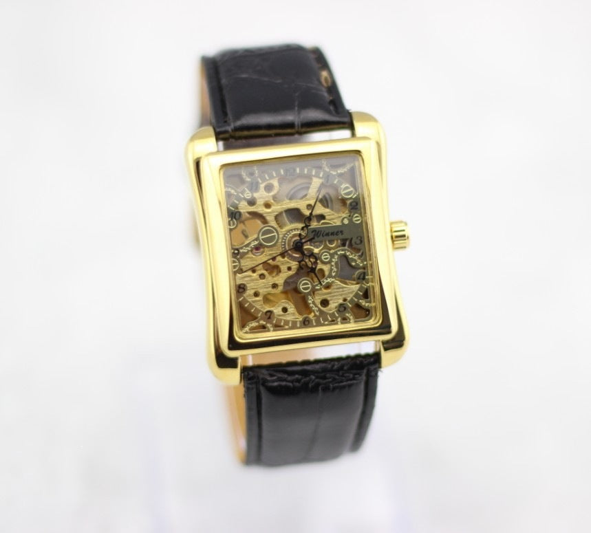 Quadratische Durchsicht-Uhr mit Openwork-Design – Bild 2 | LuxeStyle