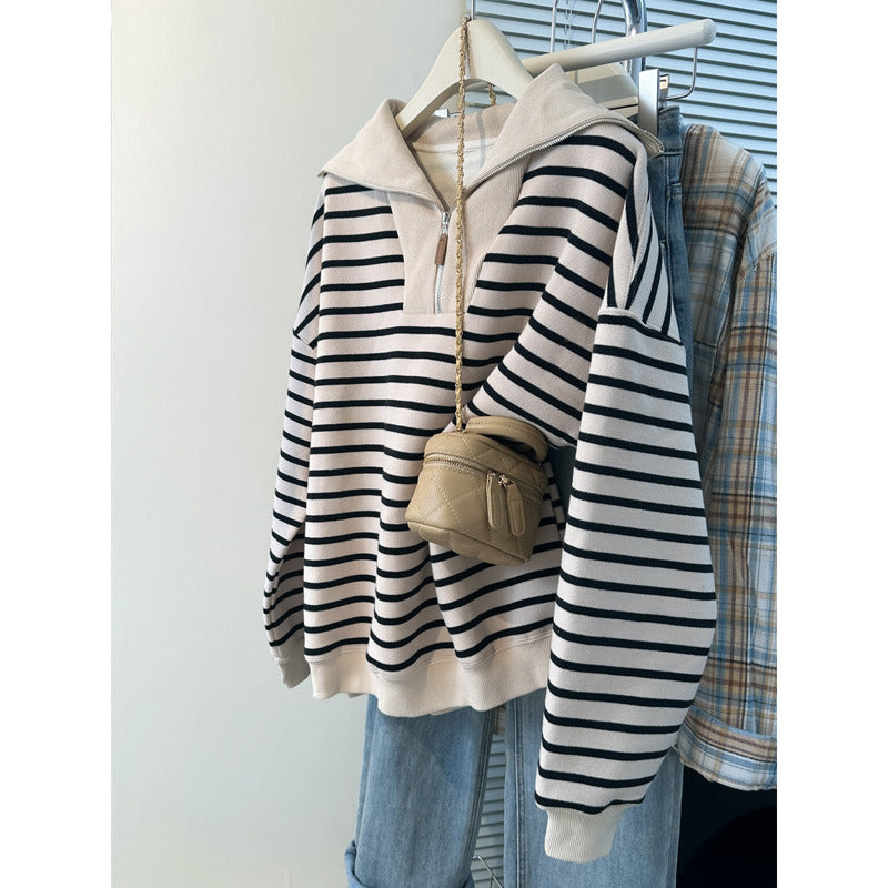 Hoodie mit Streifen und Karos – Ansicht 4