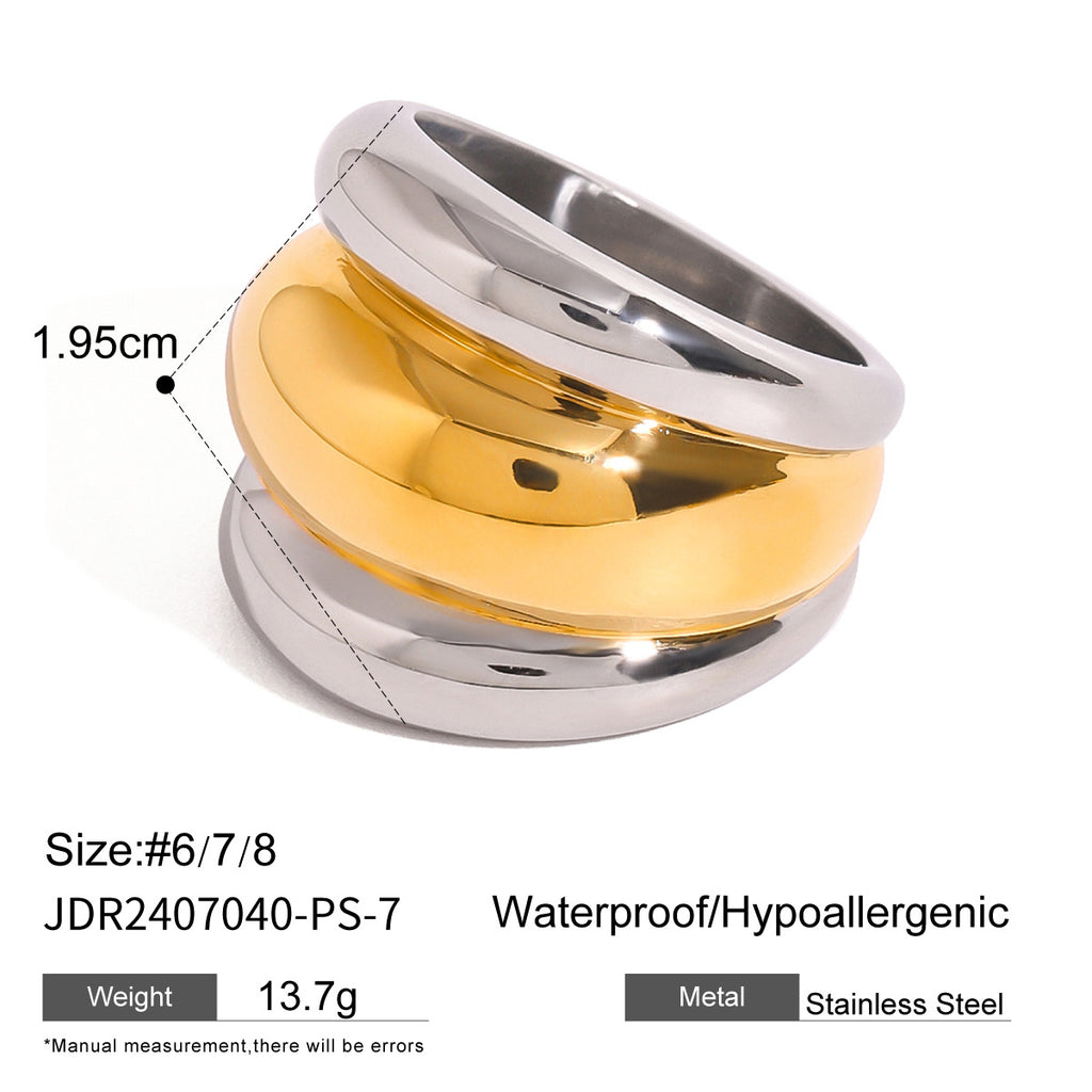 Stilvoller Vintage-Ring aus Edelstahl