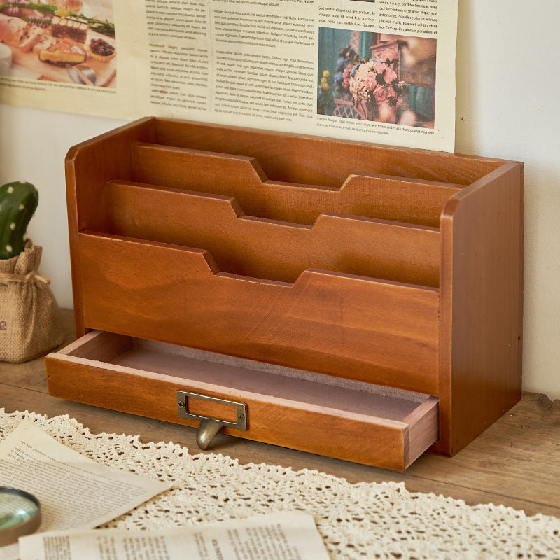Holz-Desktop-Organizer