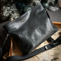 Leder-Umhängetasche mit Reissverschluss – Bild 3 | LuxeStyle