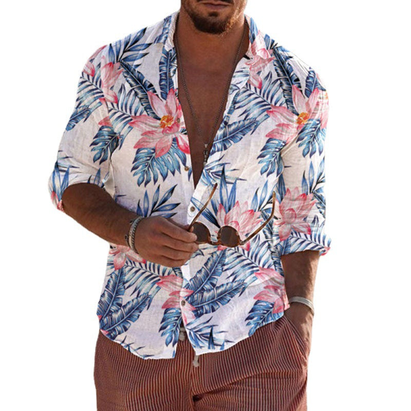 Herren Langarmhemd mit Print im Beach-Look – Bild 3 | LuxeStyle