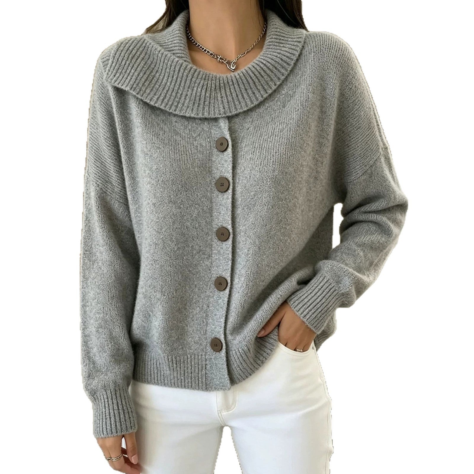 Strick-Cardigan mit Knöpfen