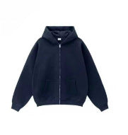 Damen-Casual-Hoodie mit Reissverschluss in Einheitsfarben