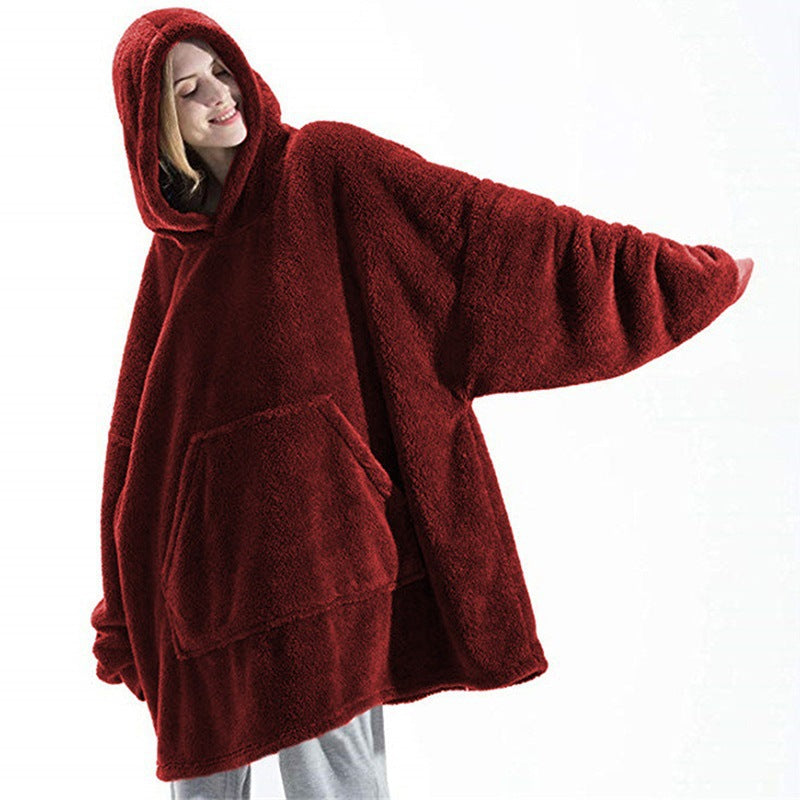 Kuschel-Hoodie mit grosser Tasche