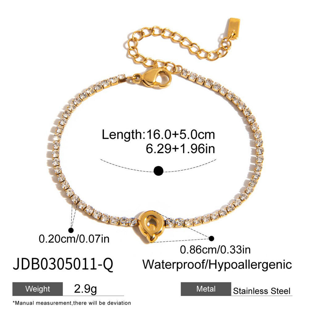 18K vergoldetes Armband mit Ballon-Buchstaben – Bild 8 | LuxeStyle