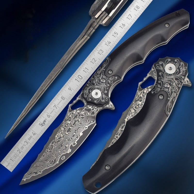 Damast-Outdoor-Faltmesser – Ansicht 2
