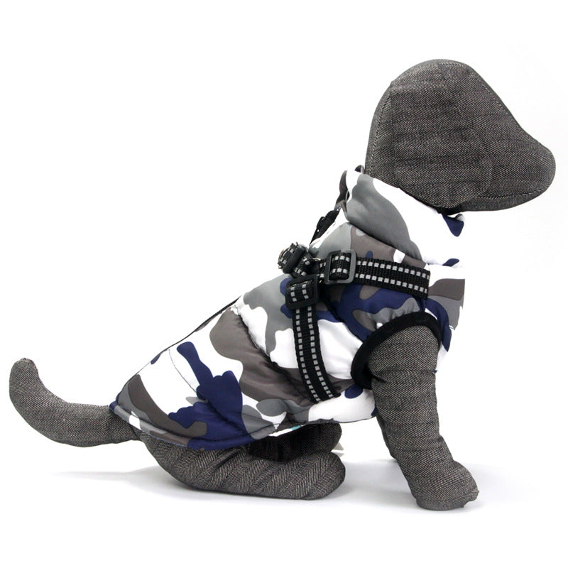 Warme Hunde-Winterjacke mit Schnürung