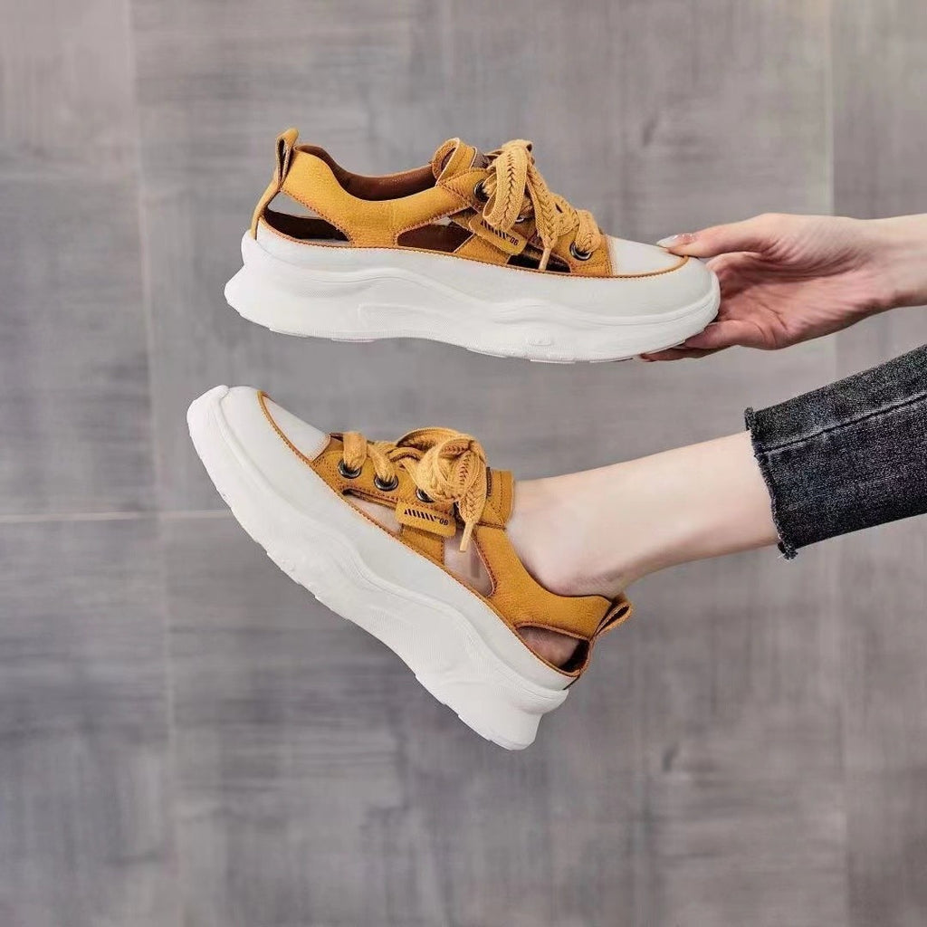 Frauen-Mode-Casual-Plateau-Sandalen mit Aussparung