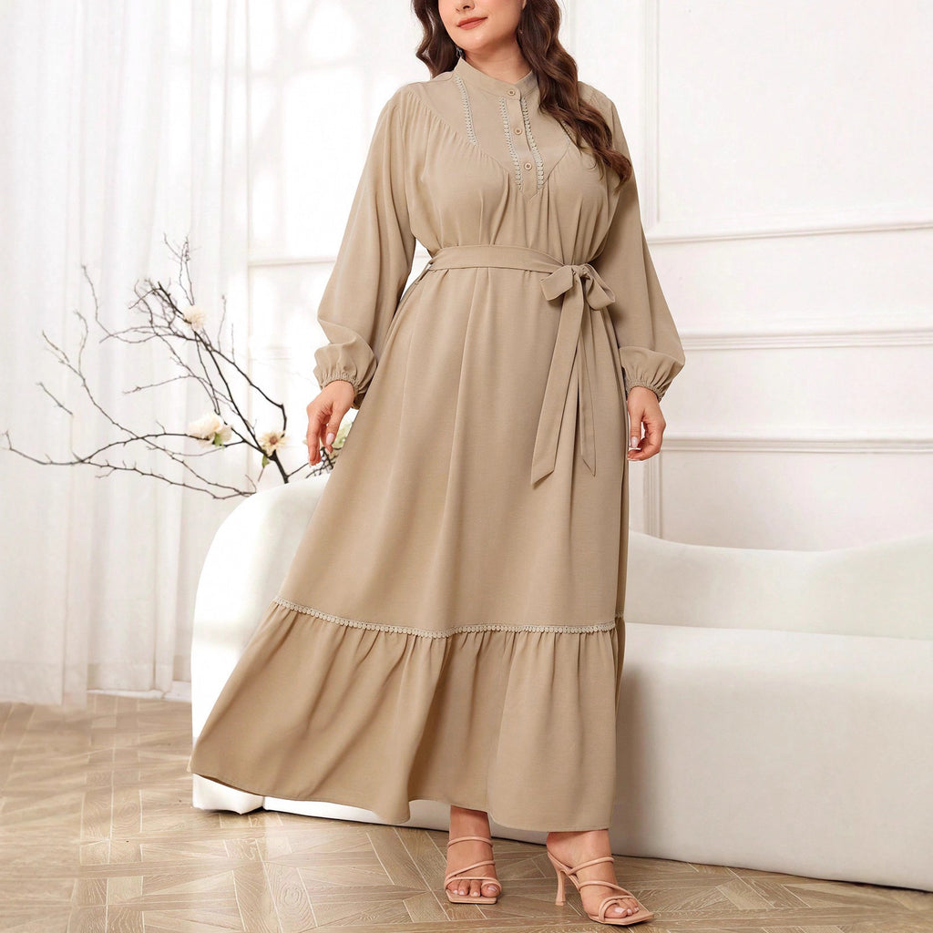 Elegantes A-Linien Maxikleid mit Stickerei
