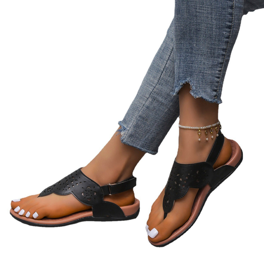 Riemen-Zehensteg-Sandalen für Damen – Bild 3 | LuxeStyle