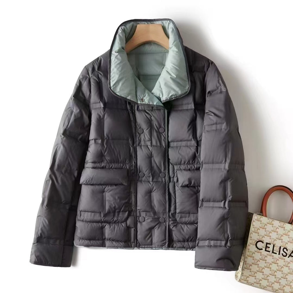 Doppelseitige Stehkragenjacke für Damen