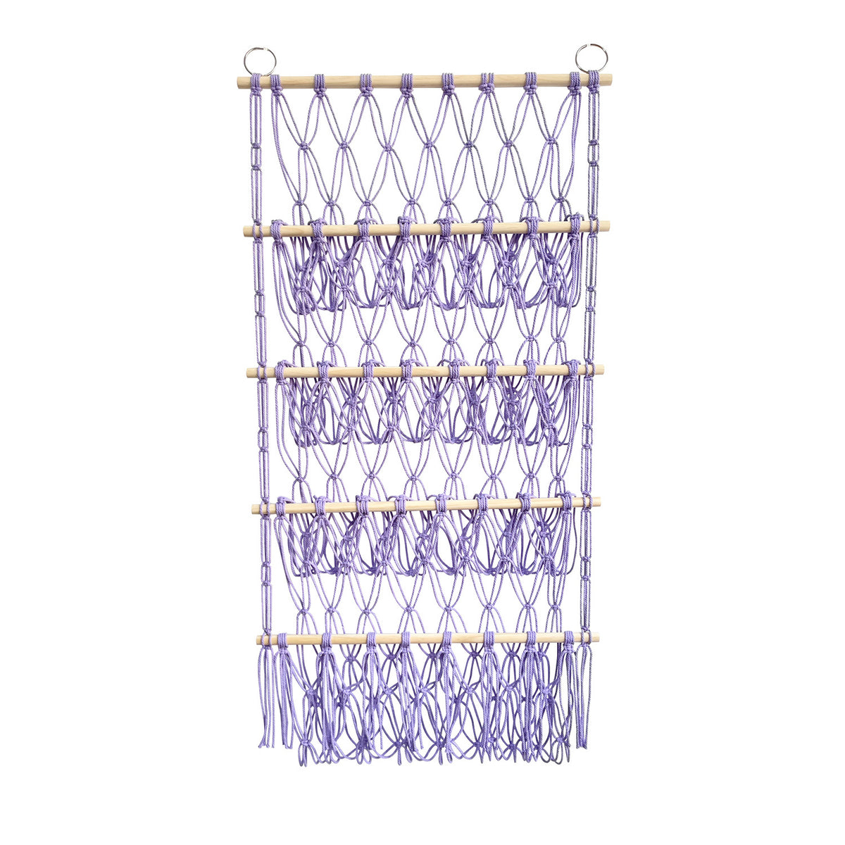 4-Lagen Holzstab-Organizer mit Netztaschen – Bild 7 | LuxeStyle