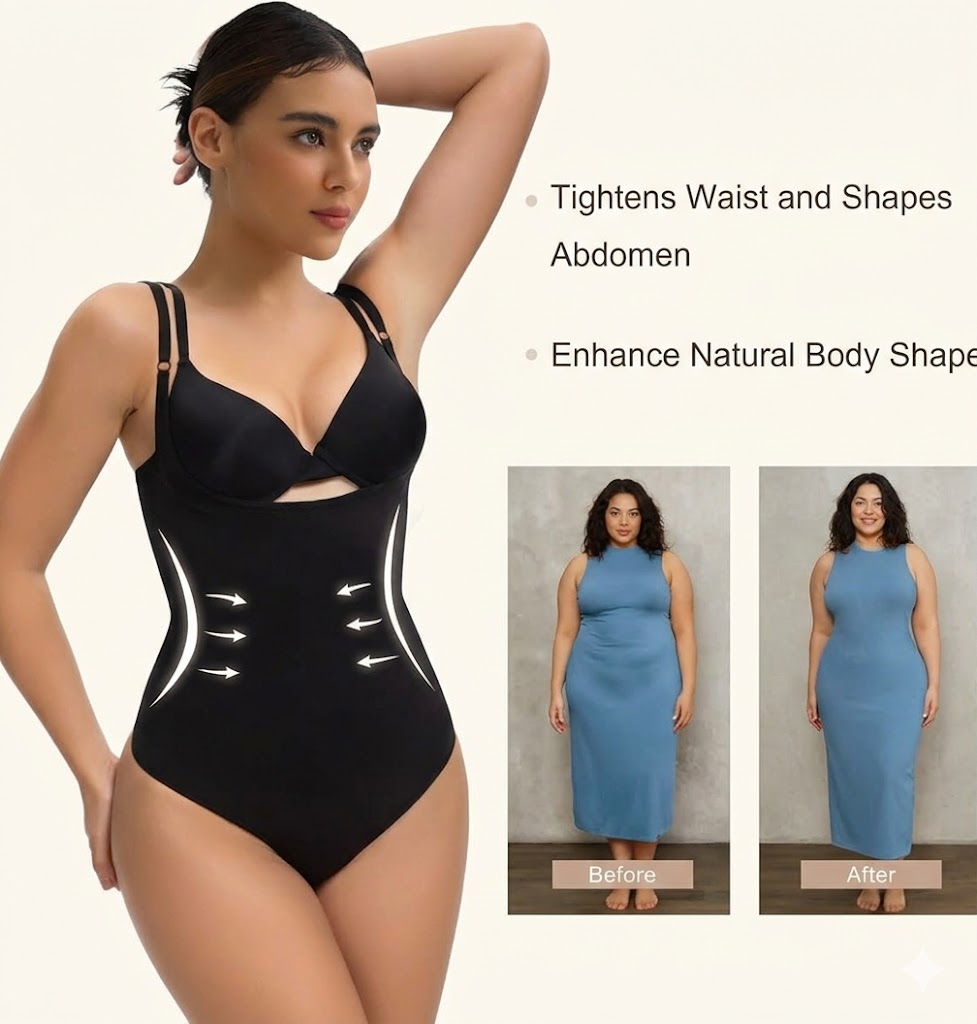 Nahtloser Body Shaper mit offenem Brustbereich