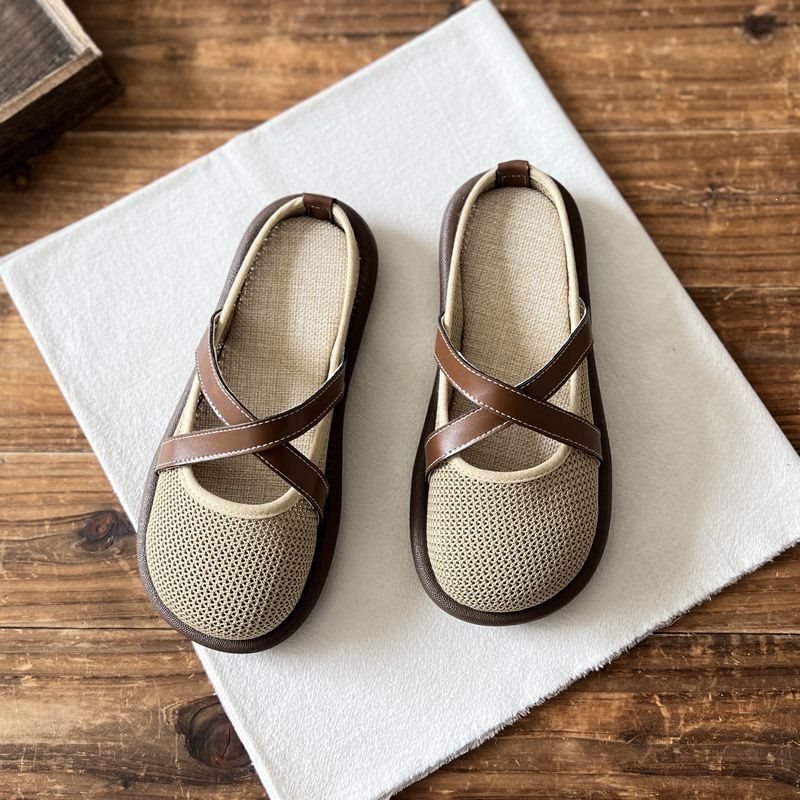 Damen-Sandalen mit Riemchen und Lochmuster