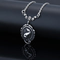 Edelstahl 3D Katzenpendant mit Blumenkranz – Unisex eleganter Personal
