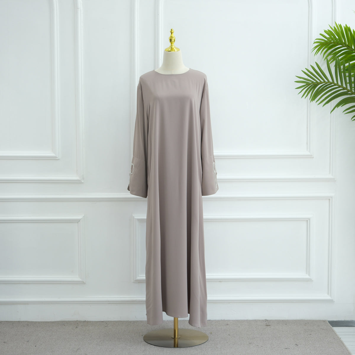 Elegantes A-Linien-Kleid mit Perlen & Schleifen – Bild 3 | LuxeStyle