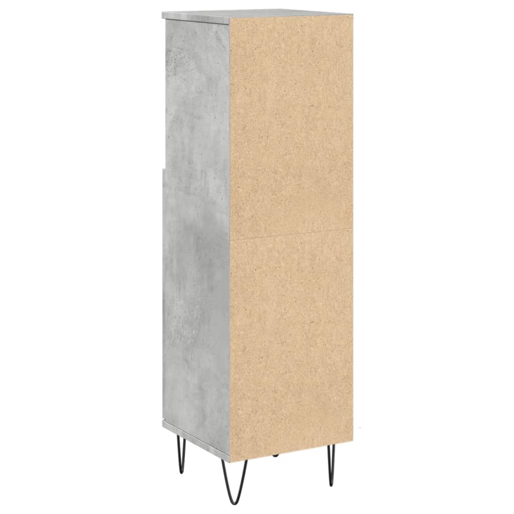 Badezimmerschrank Betongrau 30x30x100 cm