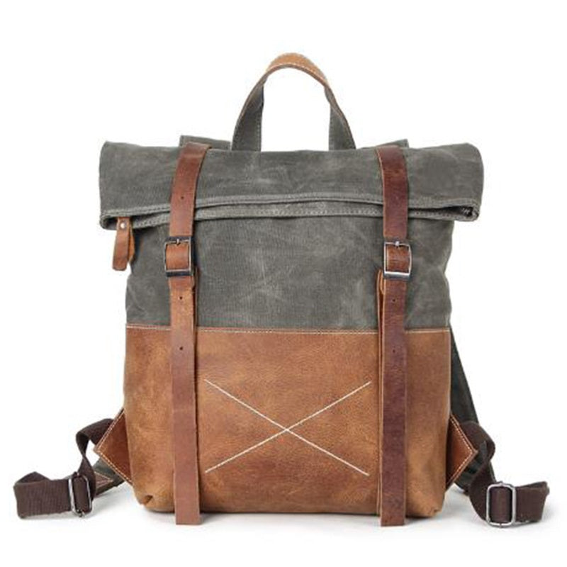 Robuster Canvas Rucksack mit Lederdetails – Bild 13 | LuxeStyle