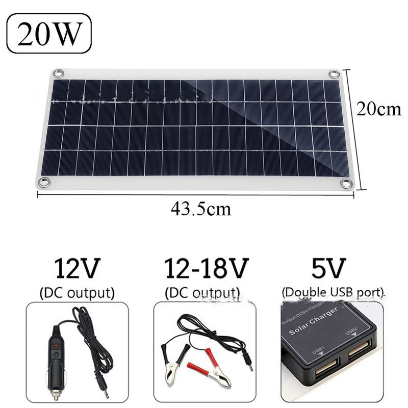 Solarpanel mit Dual-USB-Anschluss – Bild 1 | LuxeStyle