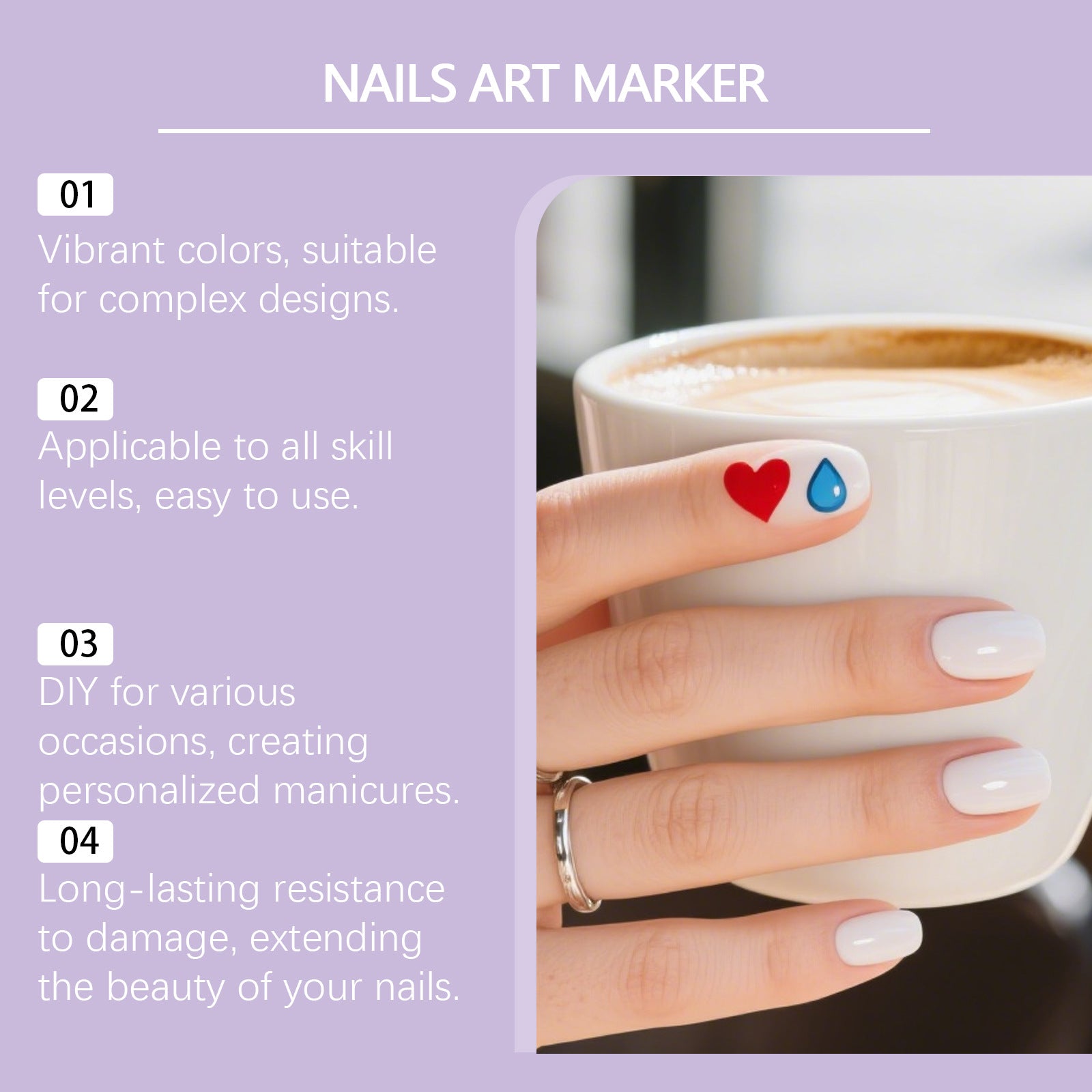 Nail Graffiti Pen Set – 5 UV Marker