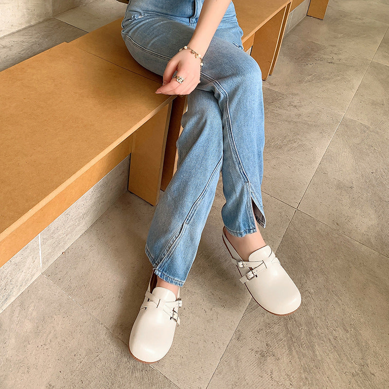 Bequeme Riemchen-Sandale aus Leder | LuxeStyle