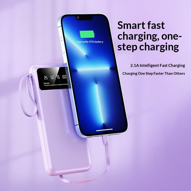 Powerbank mit integrierten Ladekabeln