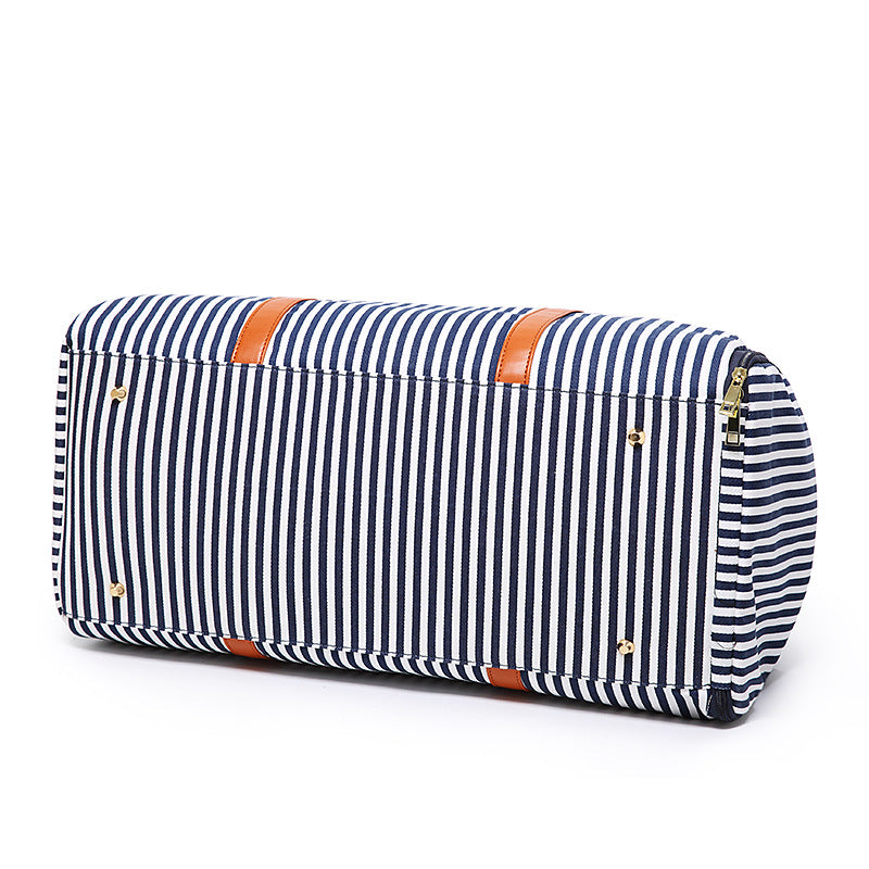 Grosser Canvas-Reiserucksack mit Streifen | LuxeStyle