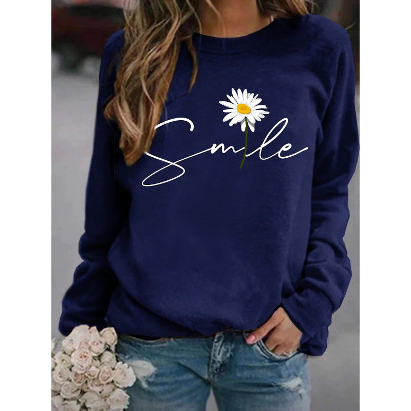 Lässiges Langarmshirt mit Print für Damen