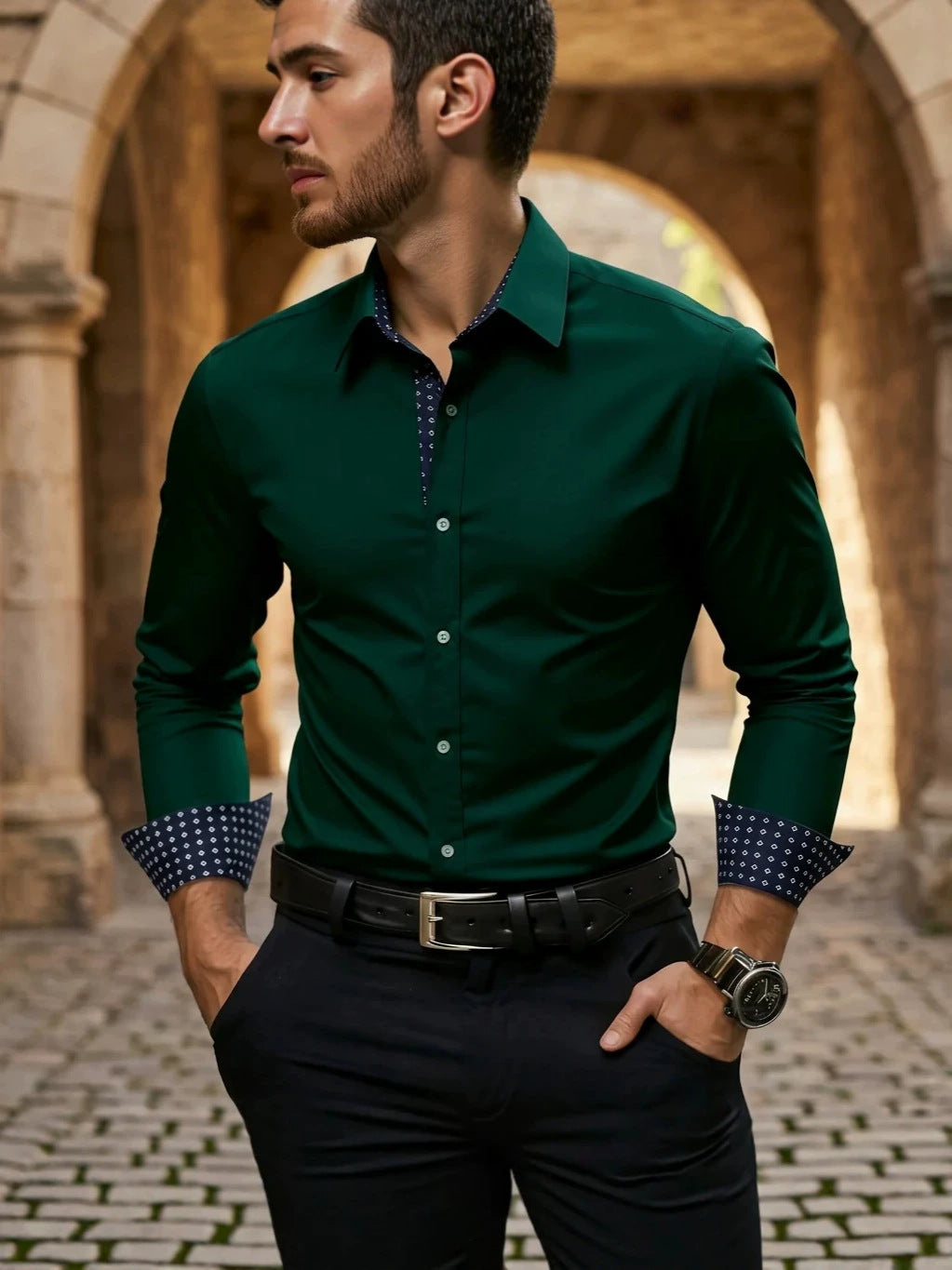 Print-Shirt mit 4-Wege-Stretch, Slim Fit – Bild 4 | LuxeStyle