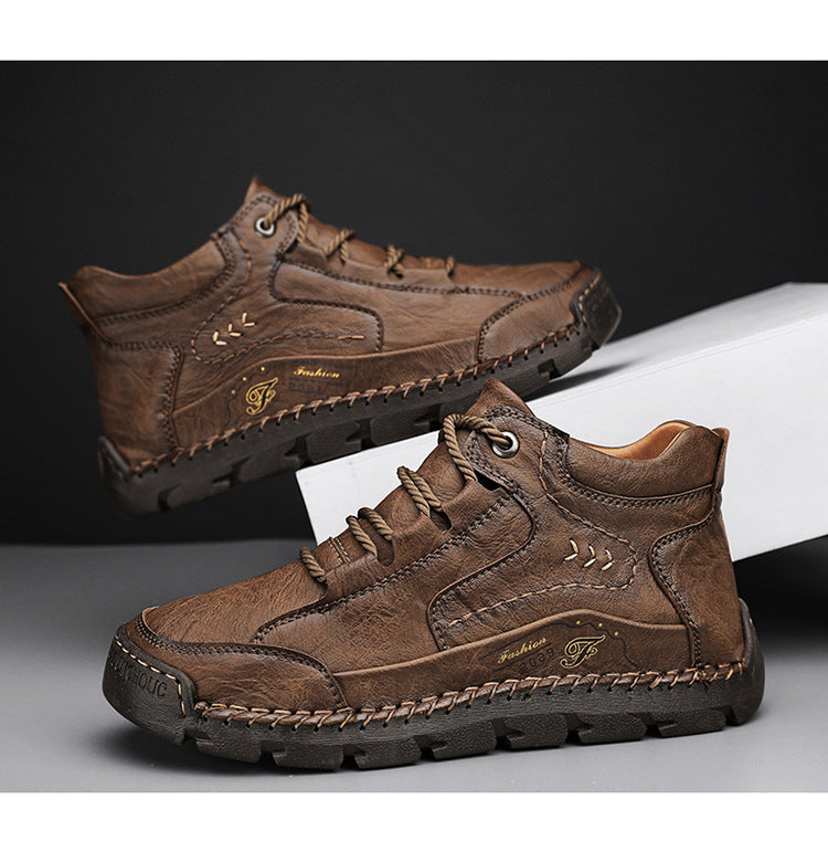 Herren High-Top Winterboots aus Leder