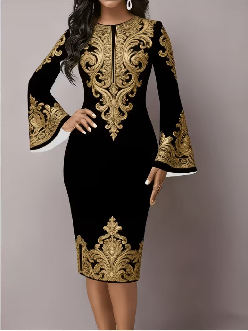 Rundhalsausschnitt Kleid