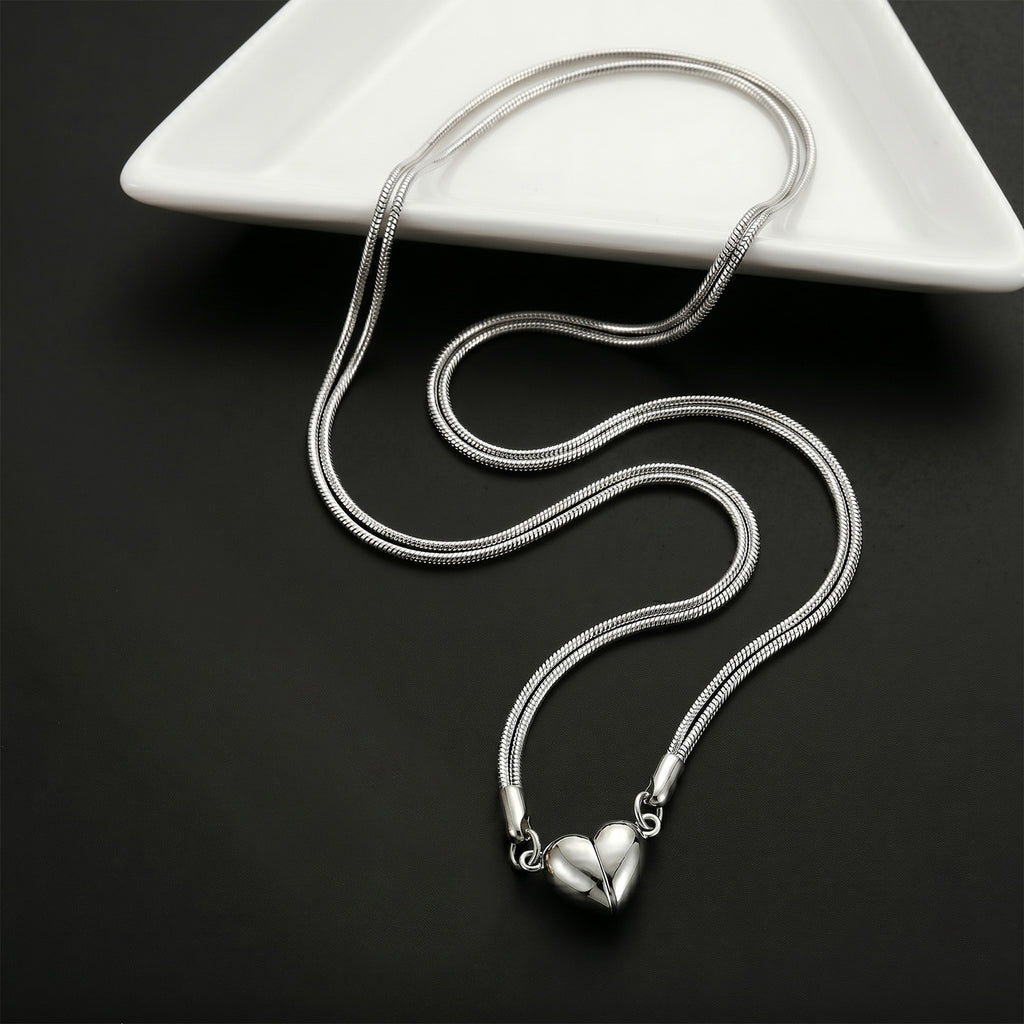 Partner-Halskette Soulmate Edelstahl-Schlangenkette