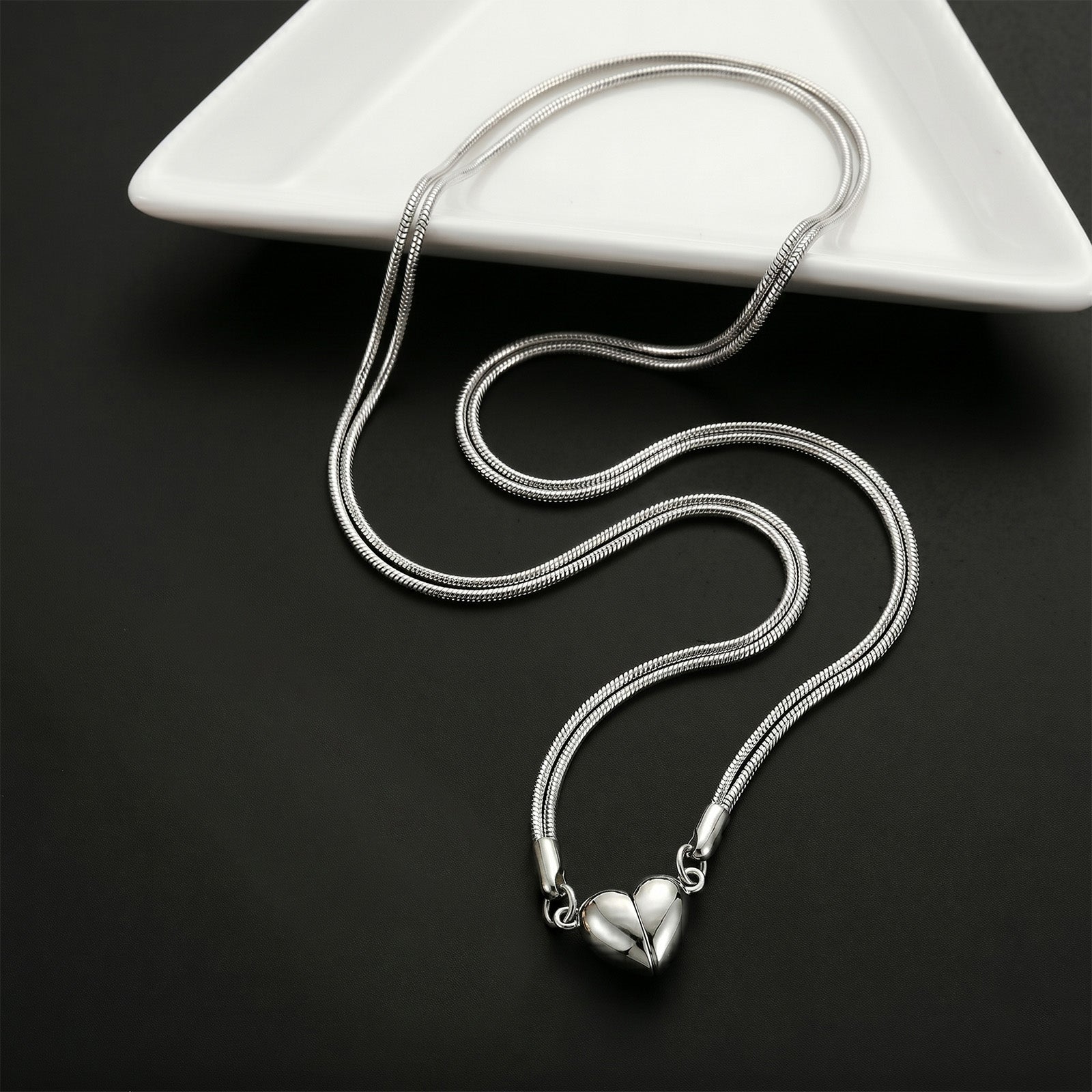 Partner-Halskette Soulmate Edelstahl-Schlangenkette