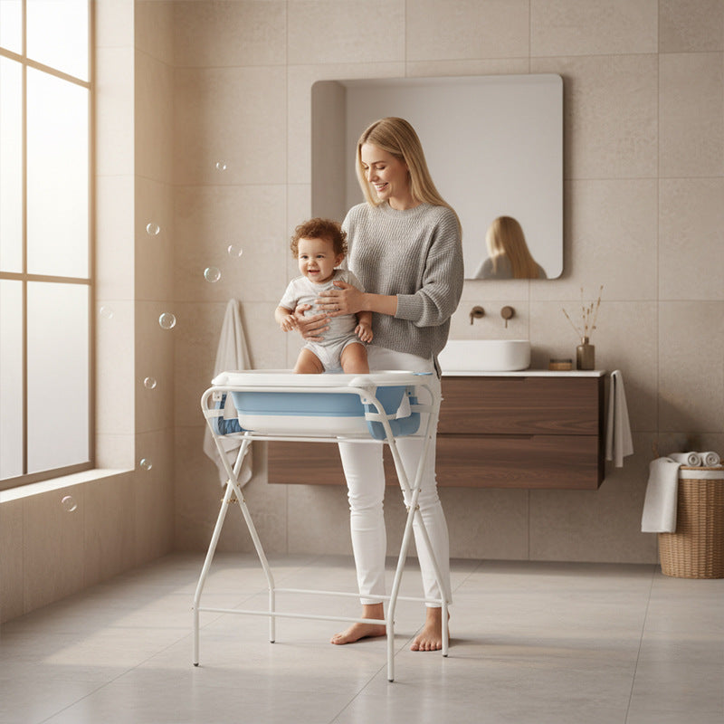 Baby-Badewannen-Set mit Ständer