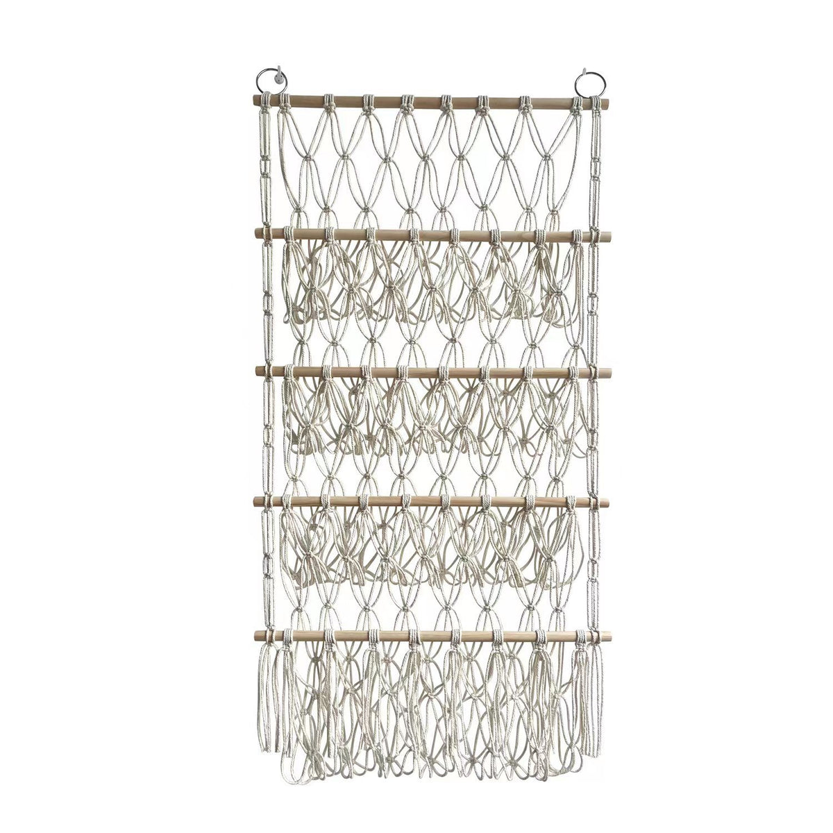 4-Lagen Holzstab-Organizer mit Netztaschen – Bild 11 | LuxeStyle