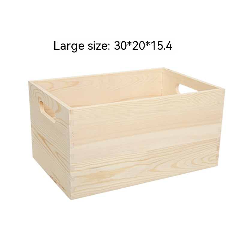 Holz-Aufbewahrungsbox im Retro-Stil