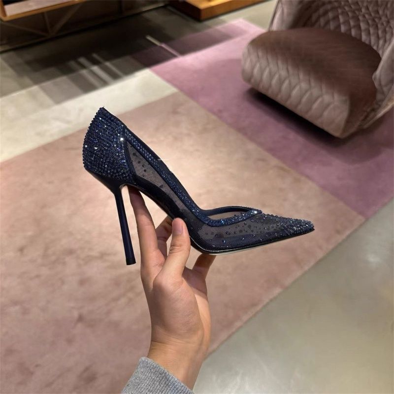 Stiletto Pumps mit Mesh & Glitzer
