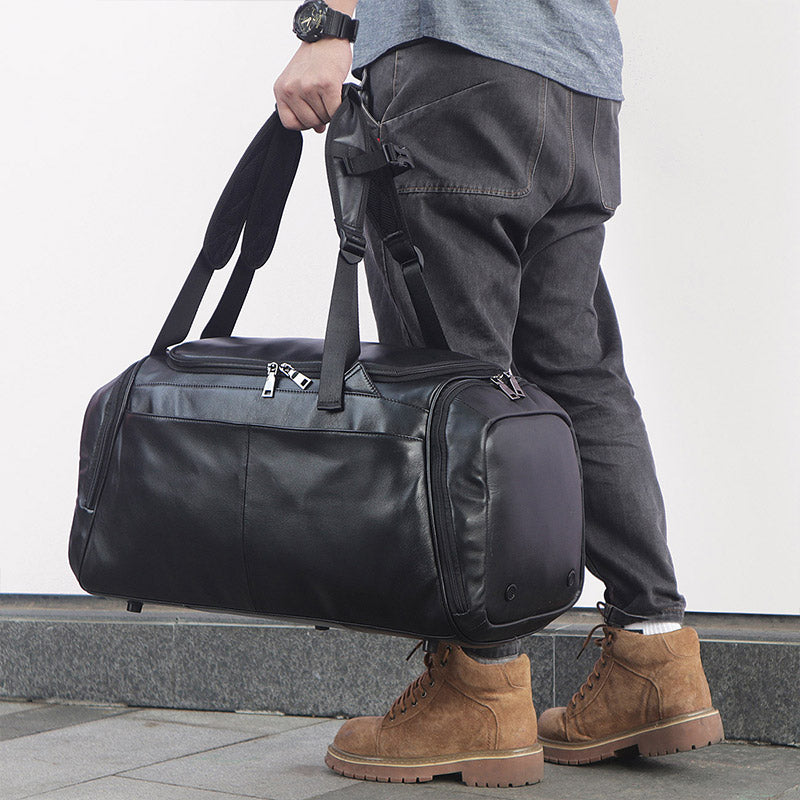 Leichte Reise-Tasche aus Leder – Bild 5 | LuxeStyle