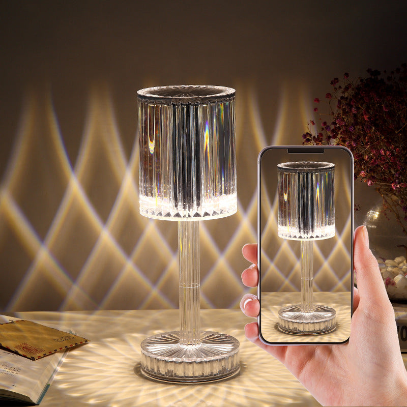 Kristall-Tischlampe mit Touch-Funktion