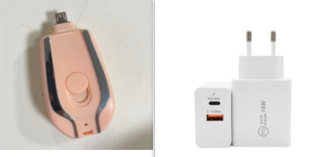 Mini Notfall Powerbank mit Karabiner (USB-C)