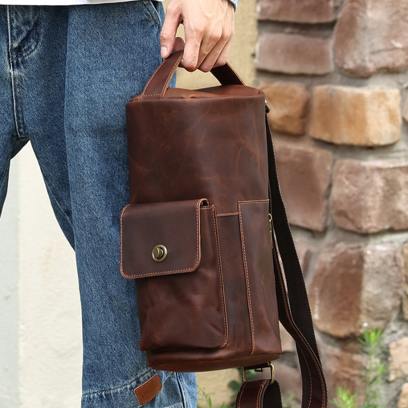 Vintage Umhängetasche aus Crazy Horse Leder