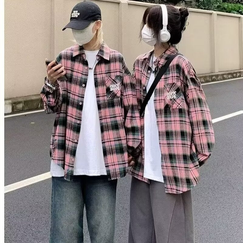 Tie-Dye Plaid Langarmshirt für Herren – Bild 5 | LuxeStyle
