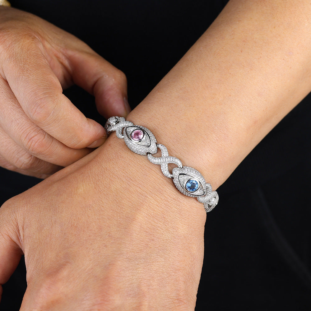 Hip‑Hop‑Armband mit farbigem Zirkon für Herren – Bild 5 | LuxeStyle